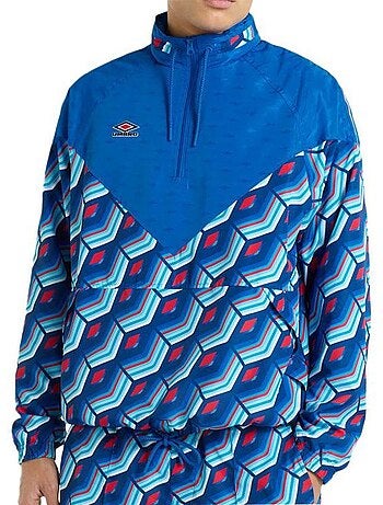 Umbro heren windjack blauw met panelen