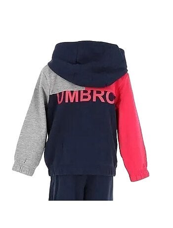 Umbro jongens hoodie met rits - marine/rood/grijs