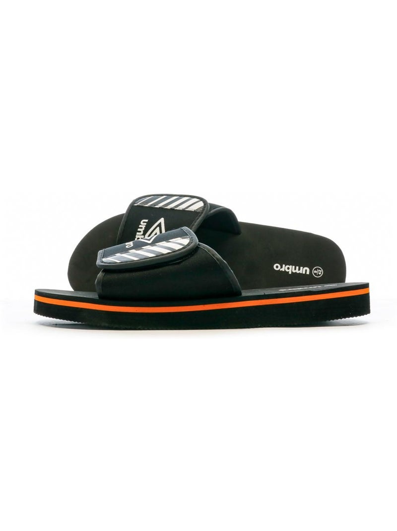Umbro Remo Heren Slippers Zwart/Oranje Zwart - Kiabi