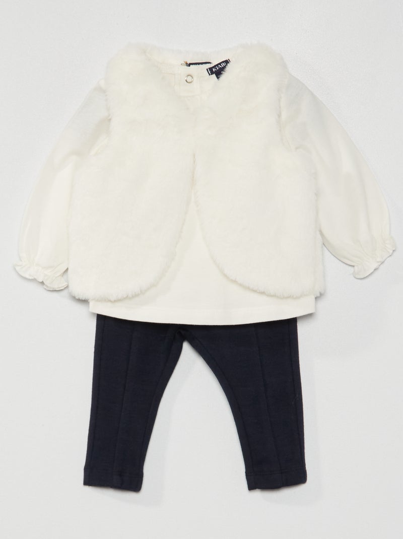 Un ensemble bébé - 3 pièces Blanc - Kiabi
