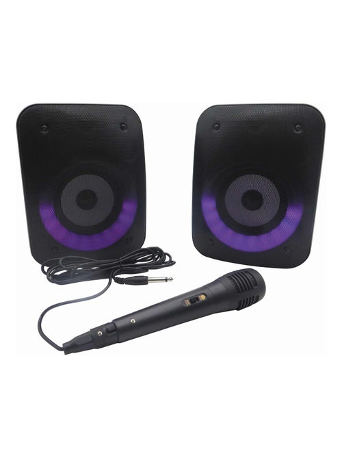Une paire d'enceintes stereo puissantes bluetooth iparty - Kiabi Une paire d'enceintes stereo puissantes bluetooth iparty - Kiabi