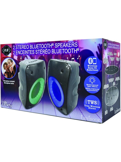 Une paire d'enceintes stereo puissantes bluetooth iparty - Kiabi Une paire d'enceintes stereo puissantes bluetooth iparty - Kiabi