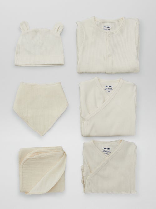 Uniseks geboortebox 'New born in the family' - 6 stuks - Kiabi