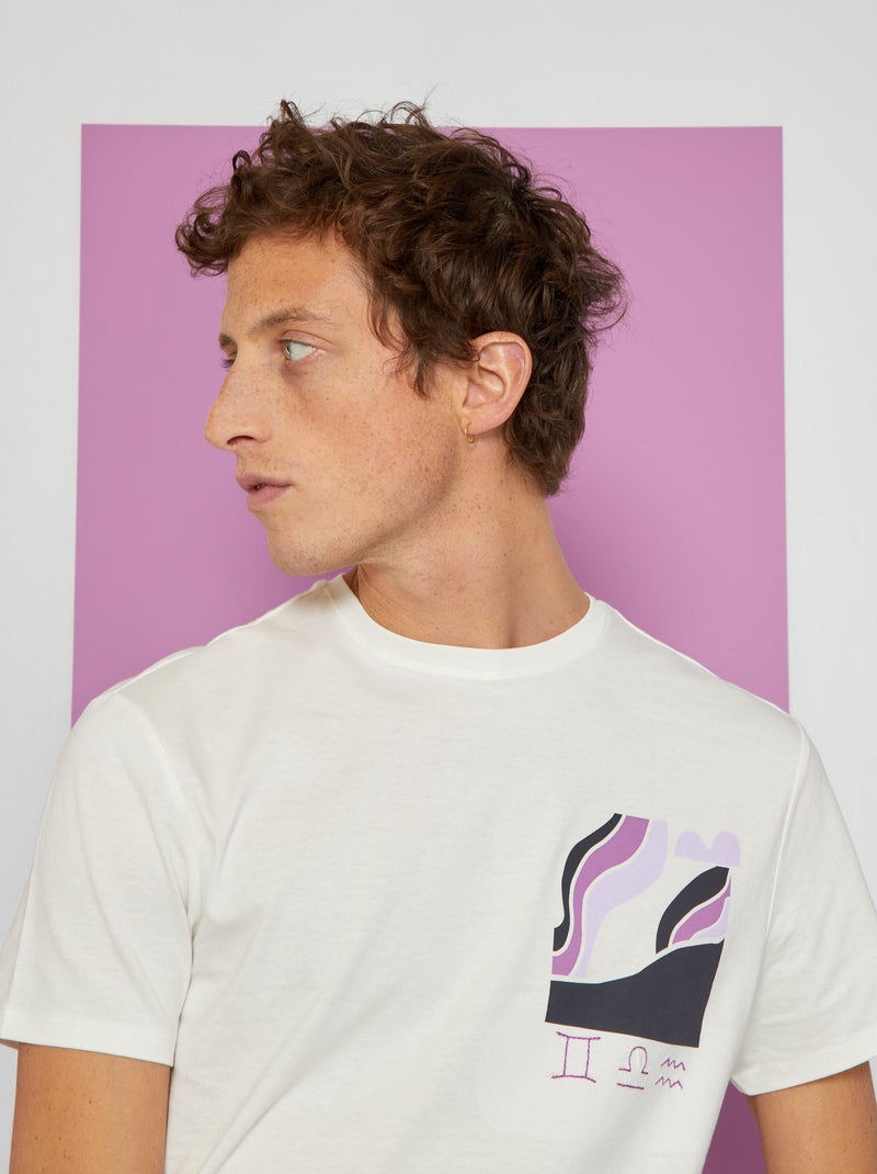 Uniseks T-shirt WIT - Kiabi