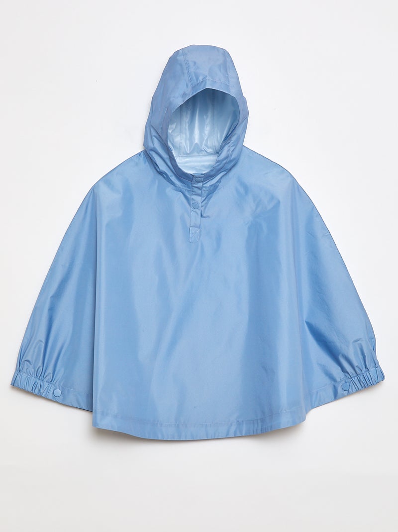 Unisex capuchonponcho - gemakkelijk aan te trekken collectie Blauw - Kiabi