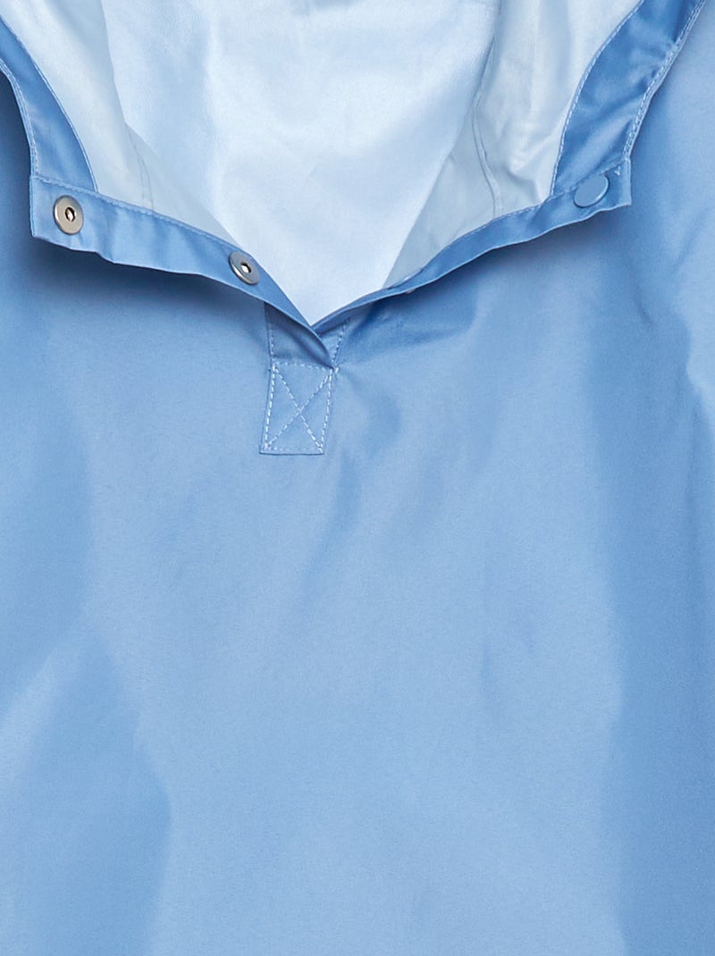 Unisex capuchonponcho - gemakkelijk aan te trekken collectie Blauw - Kiabi
