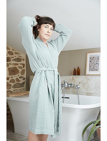 Unisex kimono-badjas van viervoudig katoengaas 220 g/m²