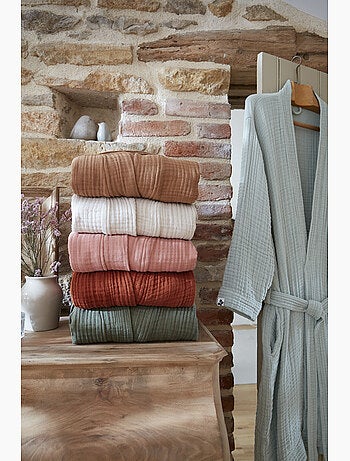 Unisex kimono-badjas van viervoudig katoengaas 220 g/m²