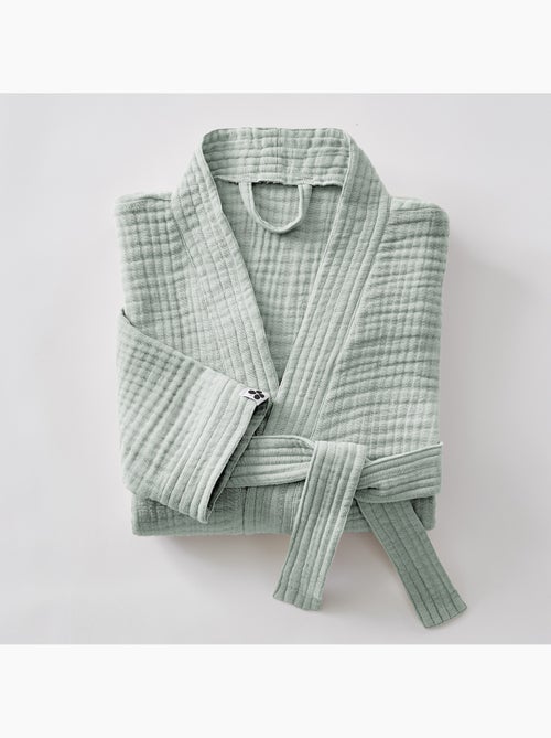Unisex kimono-badjas van viervoudig katoengaas 220 g/m² - Kiabi
