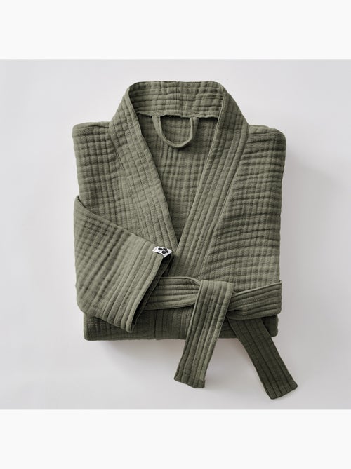 Unisex kimono-badjas van viervoudig katoengaas 220 g/m² - Kiabi