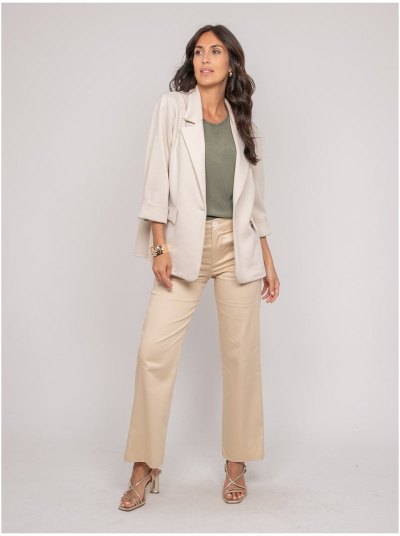 UNORA fleece blazer Beige - Kiabi