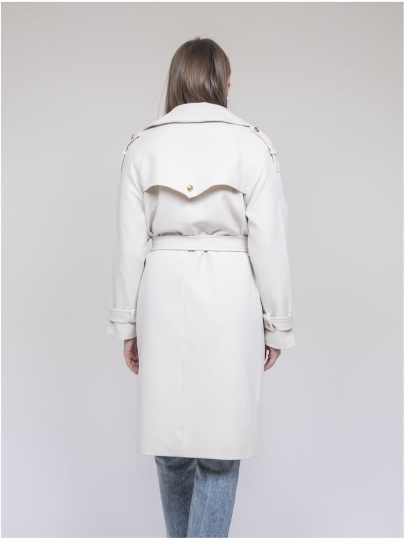 UNZILE lange trenchcoat Ecru - Kiabi
