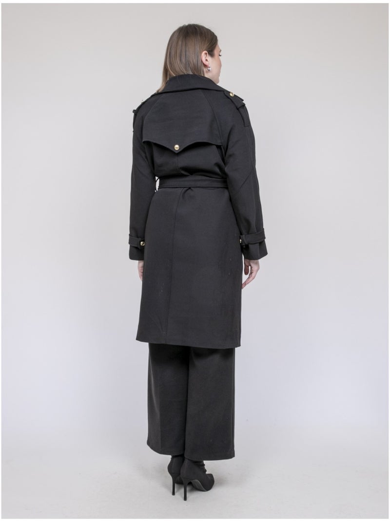 UNZILE lange trenchcoat Zwart - Kiabi