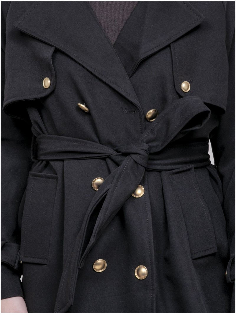 UNZILE lange trenchcoat Zwart - Kiabi
