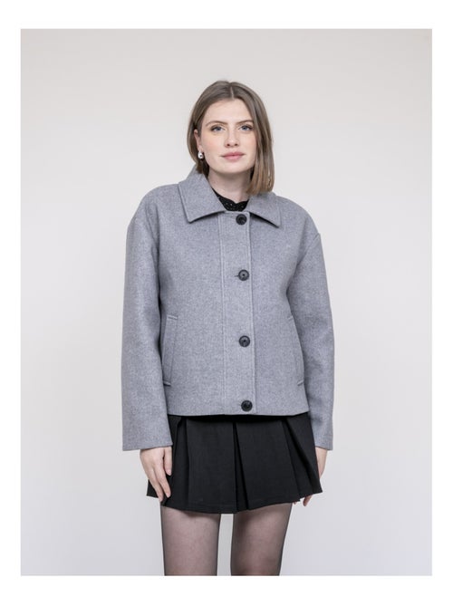 Uparlie korte jas met wollen look - Kiabi Uparlie korte jas met wollen look - Kiabi