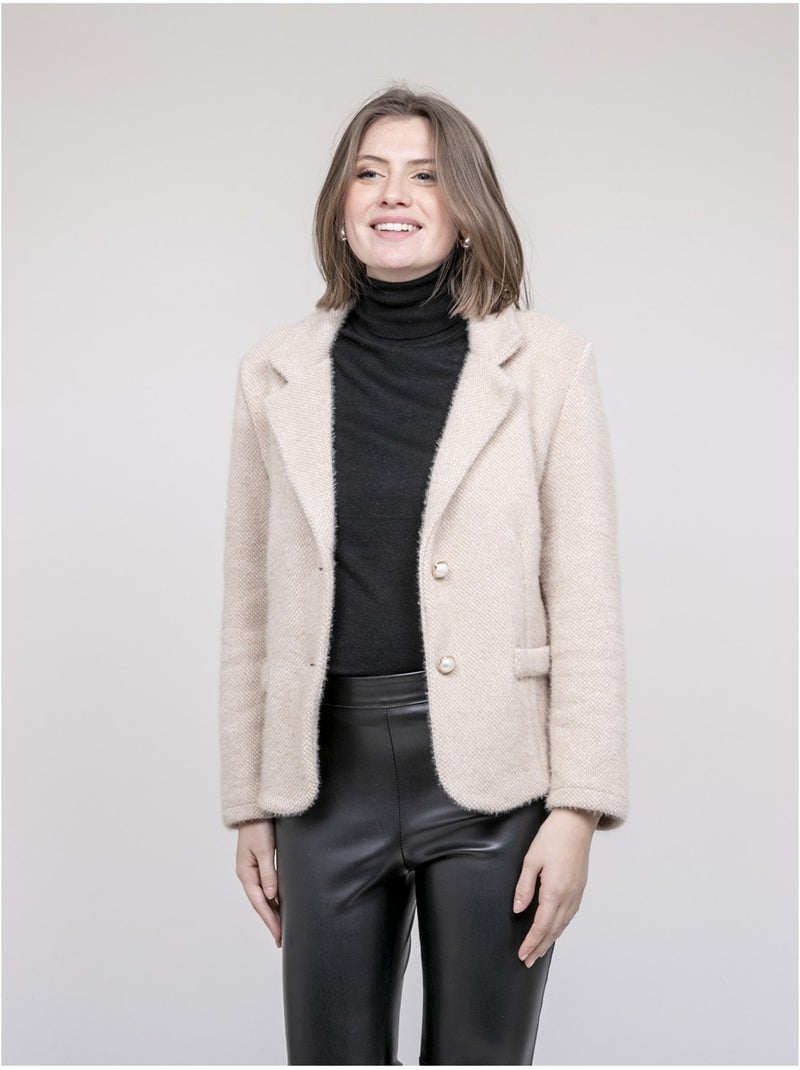 URTA blazer met textuur Zwart - Kiabi
