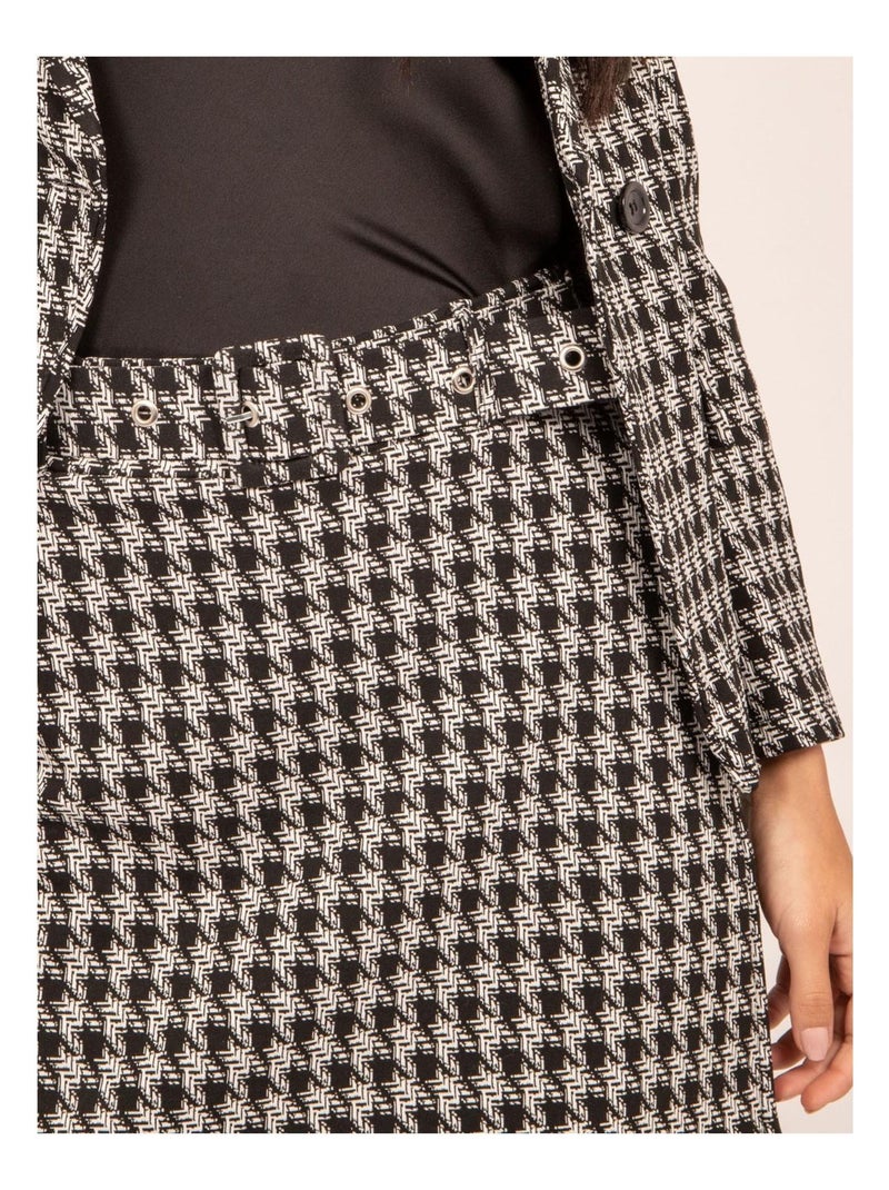 USAMA blazer met patroon Zwart - Kiabi