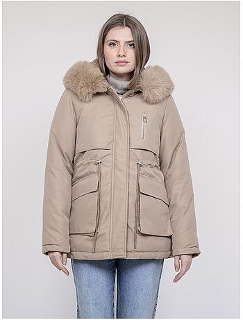 USMAR parka met capuchon en imitatiebont