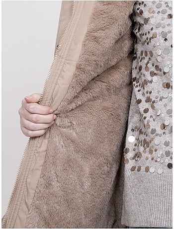 USMAR parka met capuchon en imitatiebont