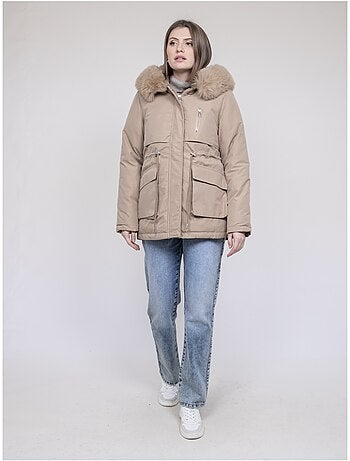USMAR parka met capuchon en imitatiebont