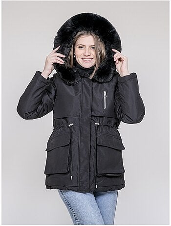 USMAR parka met capuchon en imitatiebont