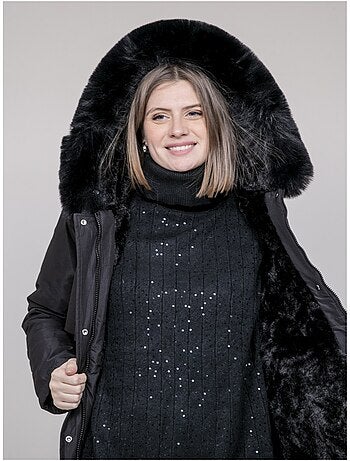 USMAR parka met capuchon en imitatiebont