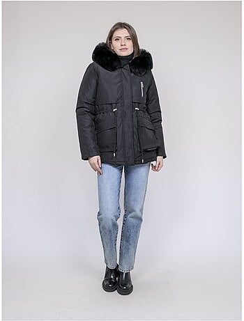 USMAR parka met capuchon en imitatiebont