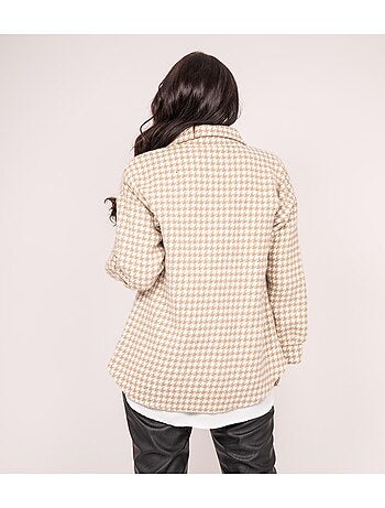 UVEL pied-de-poule overshirt