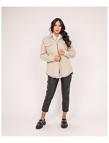UVEL pied-de-poule overshirt