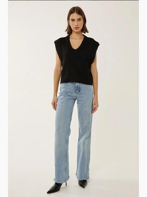 V-hals cropped trui vest hiccup - Kiabi