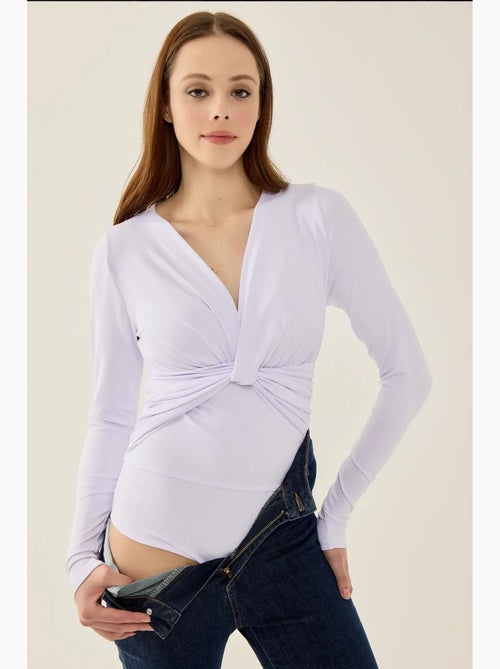 V-hals lange mouwen slim fit body hiccup - Kiabi V-hals lange mouwen slim fit body hiccup - Kiabi