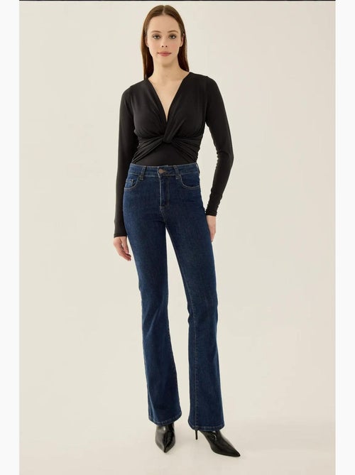 V-hals lange mouwen slim fit body hiccup - Kiabi