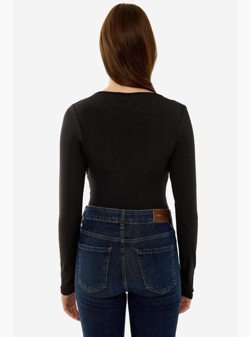 V-hals lange mouwen slim fit body hiccup - Kiabi