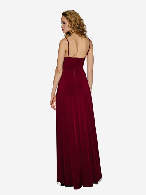 V-hals maxi-jurk met split - Kiabi