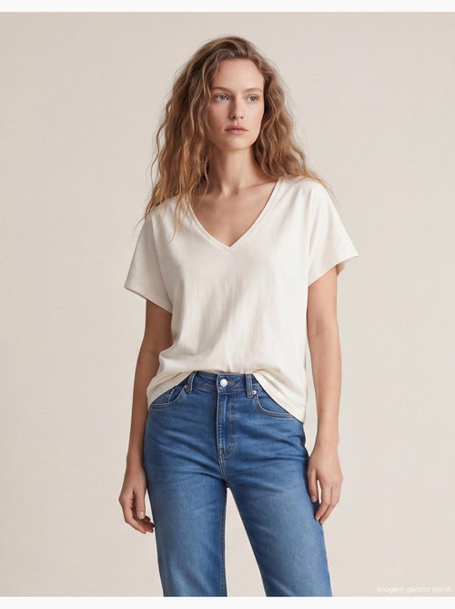 V-hals T-shirt, MO Fashion - Kiabi V-hals T-shirt, MO Fashion - Kiabi