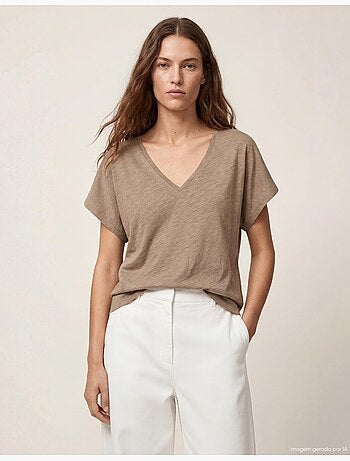 V-hals T-shirt, MO Fashion