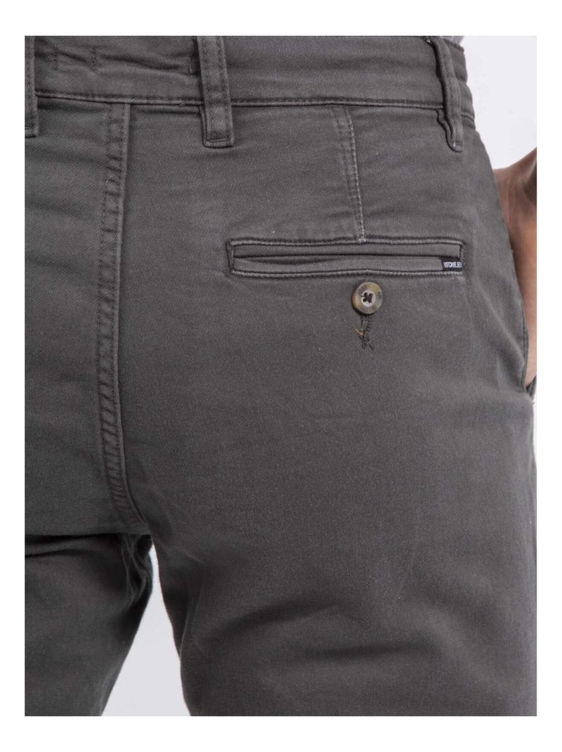 VALBACOL slim-fit chino broek Donkergrijs - Kiabi