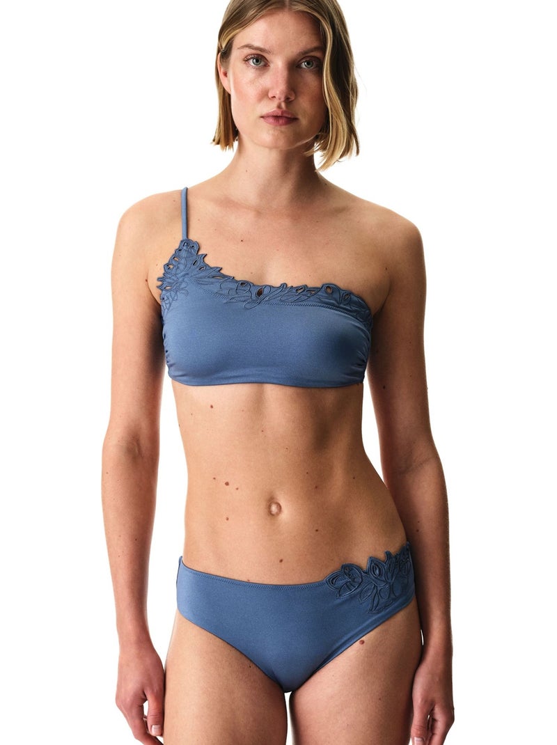 Valeria bikinibroekje met middelhoge taille penti Blauw - Kiabi