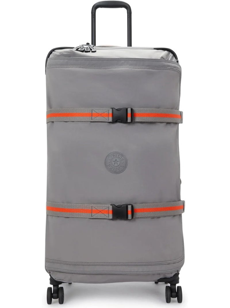 Valise à roulettes Kipling Spontaneous L 78 cm textile imperméable 101 L Gris Orange Gris - Kiabi
