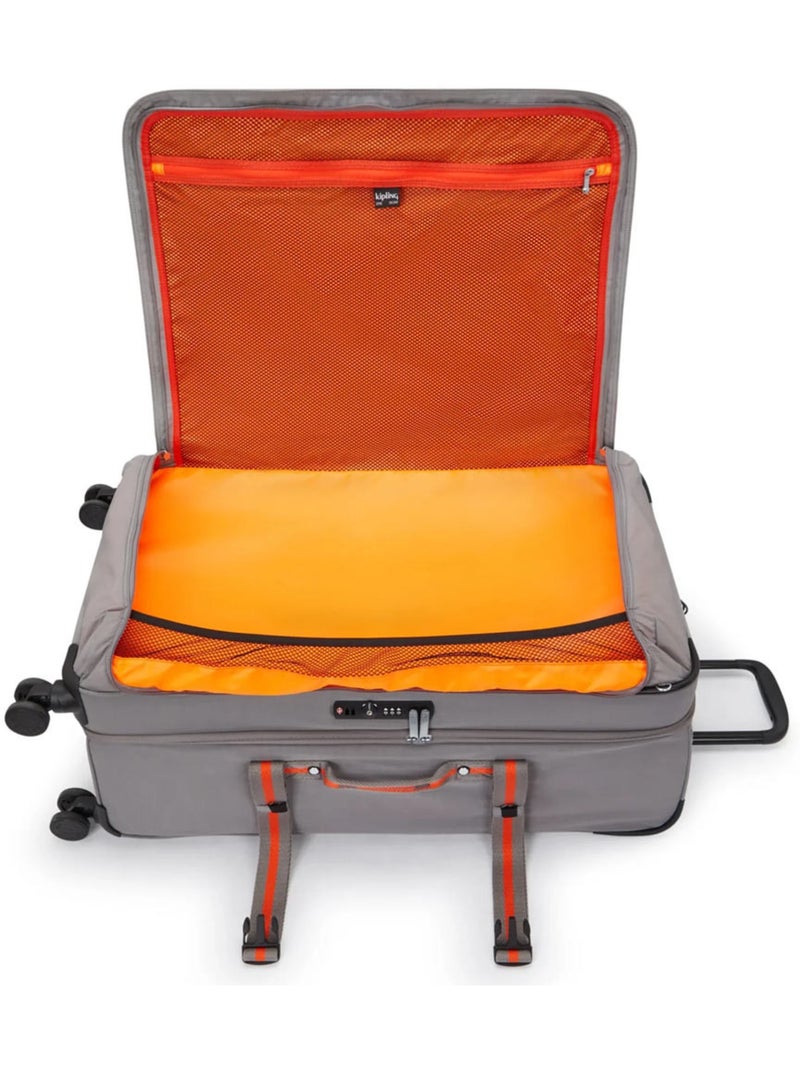 Valise à roulettes Kipling Spontaneous L 78 cm textile imperméable 101 L Gris Orange Gris - Kiabi