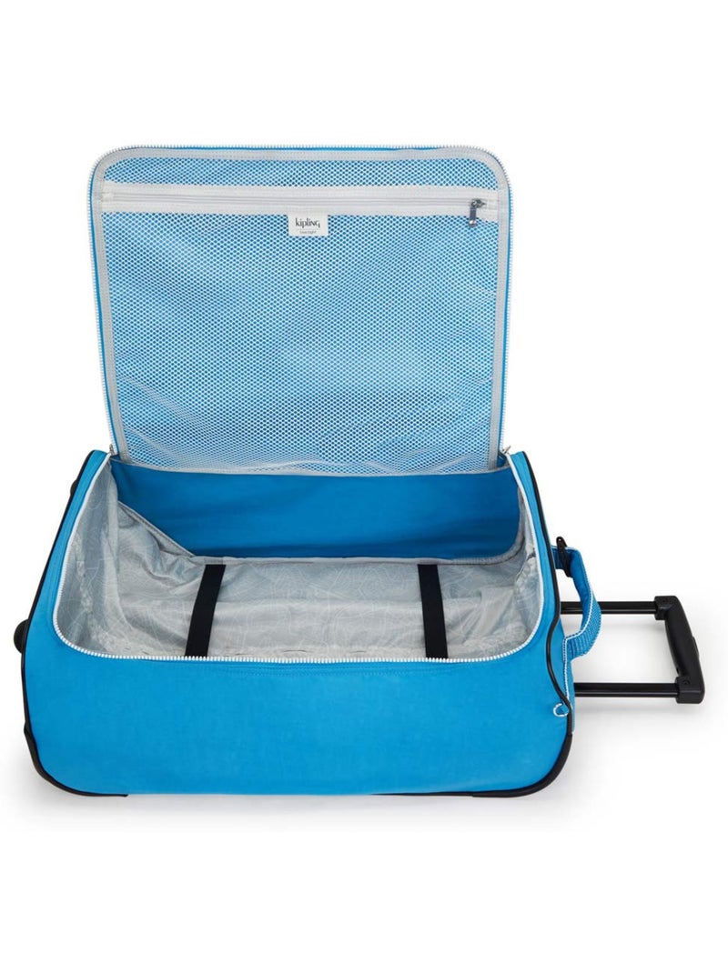 Valise cabine à roulettes souple soft-shell Kipling Teagan C 33 L Bleu clair - Kiabi