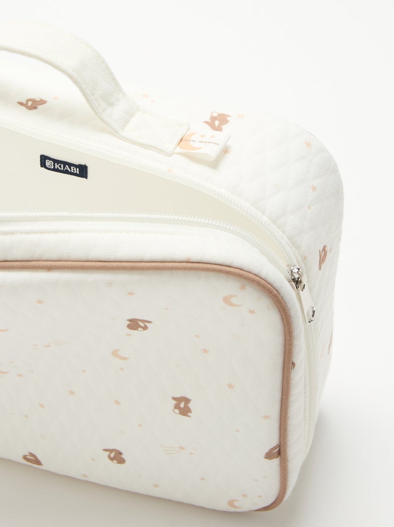 Valise de maternité effet quilting Blanc - Kiabi