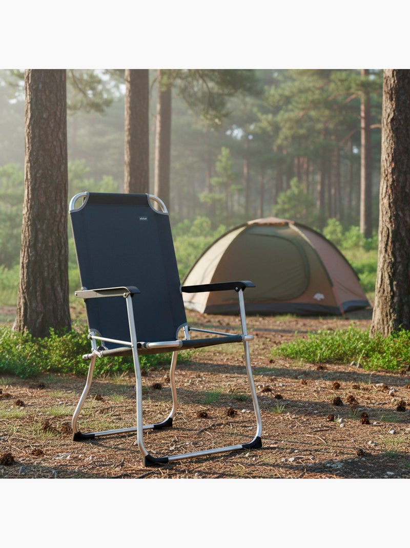 Vaste aluminium klapstoel aktive camping Grijs - Kiabi