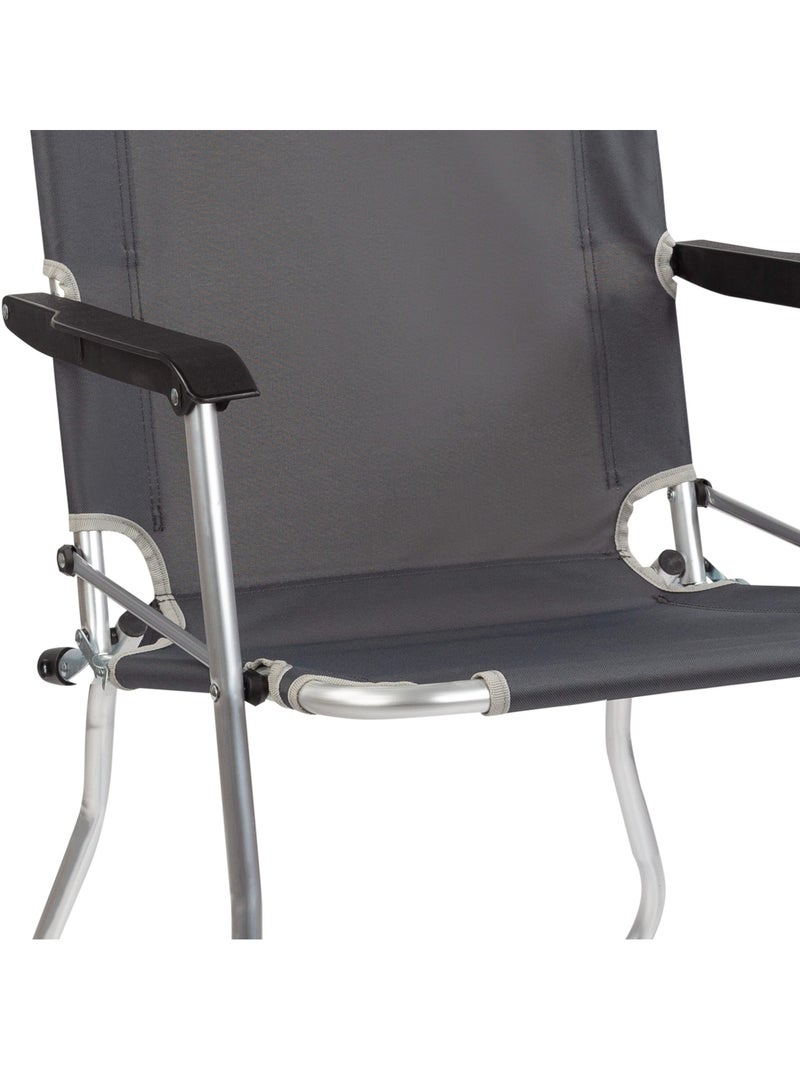 Vaste aluminium klapstoel aktive camping Grijs - Kiabi