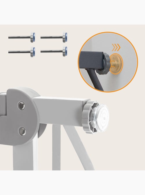 Veiligheidshekje voor baby’s LIONELO Truus Slim – 75–105 cm – Drukbevestiging – Zonder boren - Kiabi Veiligheidshekje voor baby’s LIONELO Truus Slim – 75–105 cm – Drukbevestiging – Zonder boren - Kiabi