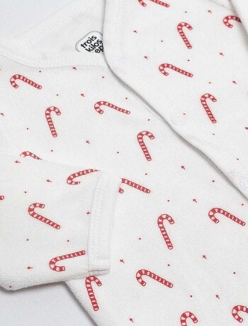 Velours babypyjama met zuurstokken