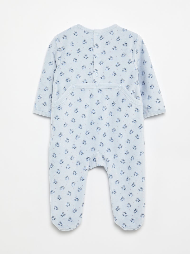 Velours boxpakje Blauw - Kiabi