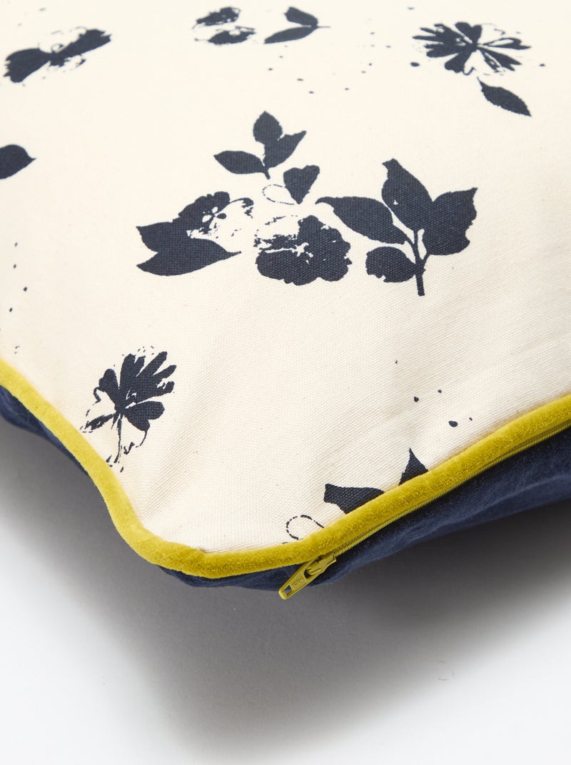Velours kussenhoes - Kiabi Home Blauw - Kiabi