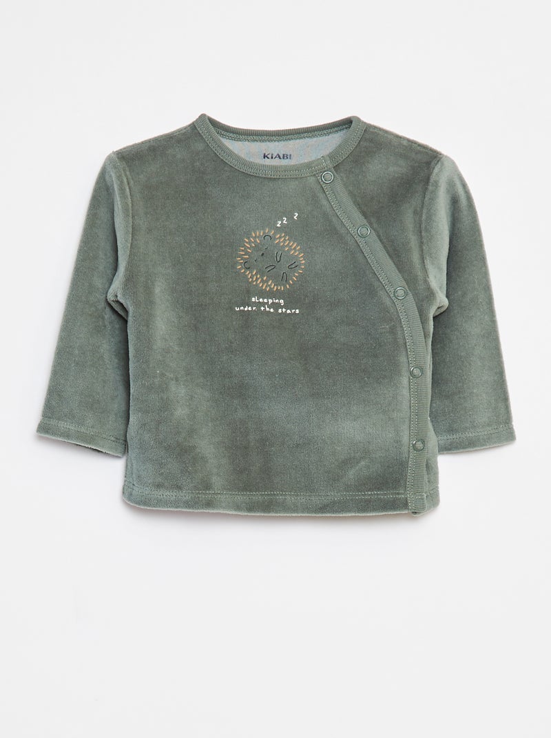 Velours pyjama - 2-delige set Wit - Kiabi