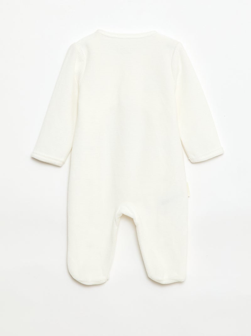 Velours pyjama Wit - Kiabi